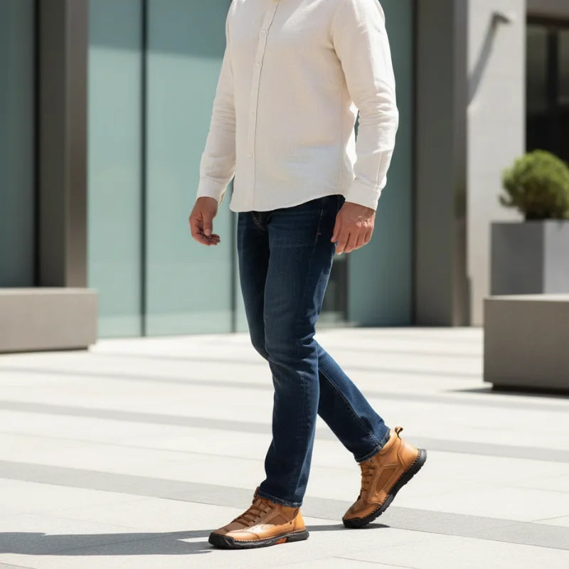 Salkin™ • Zapatos de cuero elegantes para hombre — Refinamiento y comodidad en el día a día