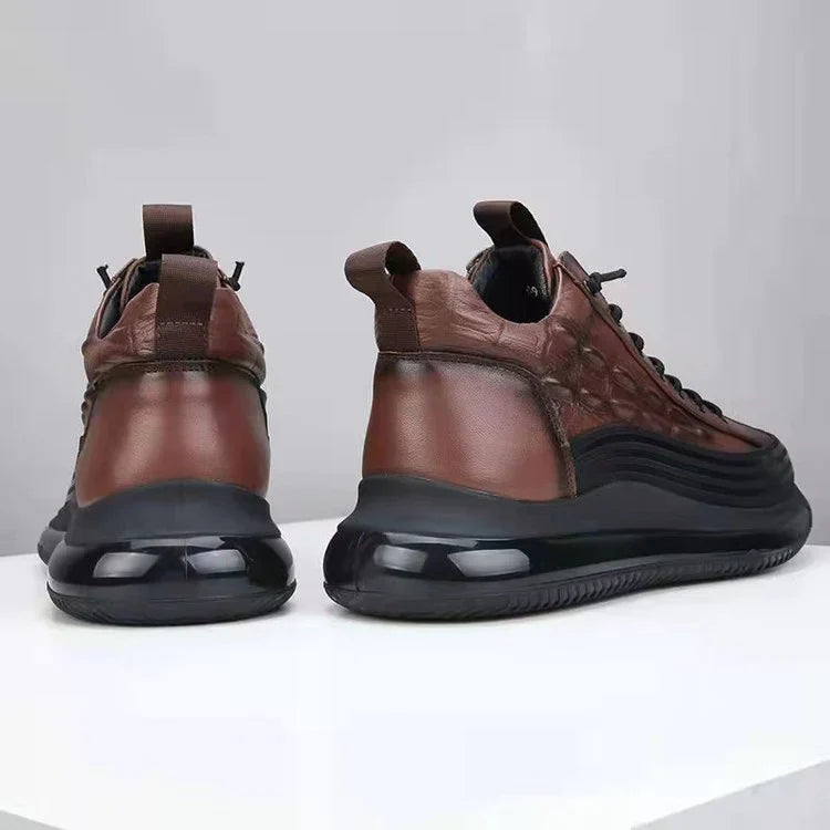 Zapatos casuales para hombre de cuero de vaca con cojín de aire
