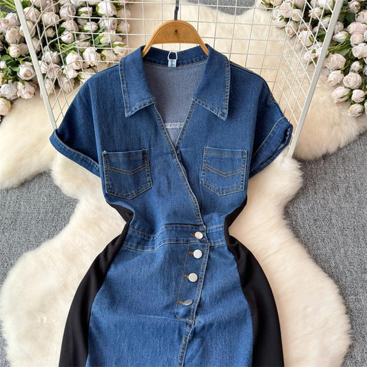 👗 Vestido Vaquero Ajustado para Mujer – Elegancia Casual con Toque Moderno